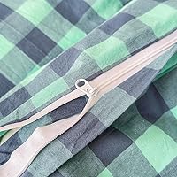 Vista 4 de FACE TWO FACE Juego de funda de edredón de 100 % algodón lavado, con textura parecida al lino, transpirable, duradero, suave y cómodo