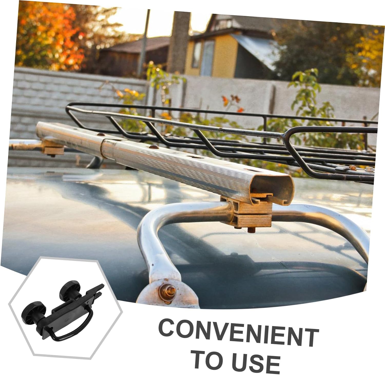 Ciieeo Car Roof Mounting Bracket Roof Box Accessories Kit Cargo Rack Mounting Brackets U-Bolt Replacement Hardware Kit for Rack