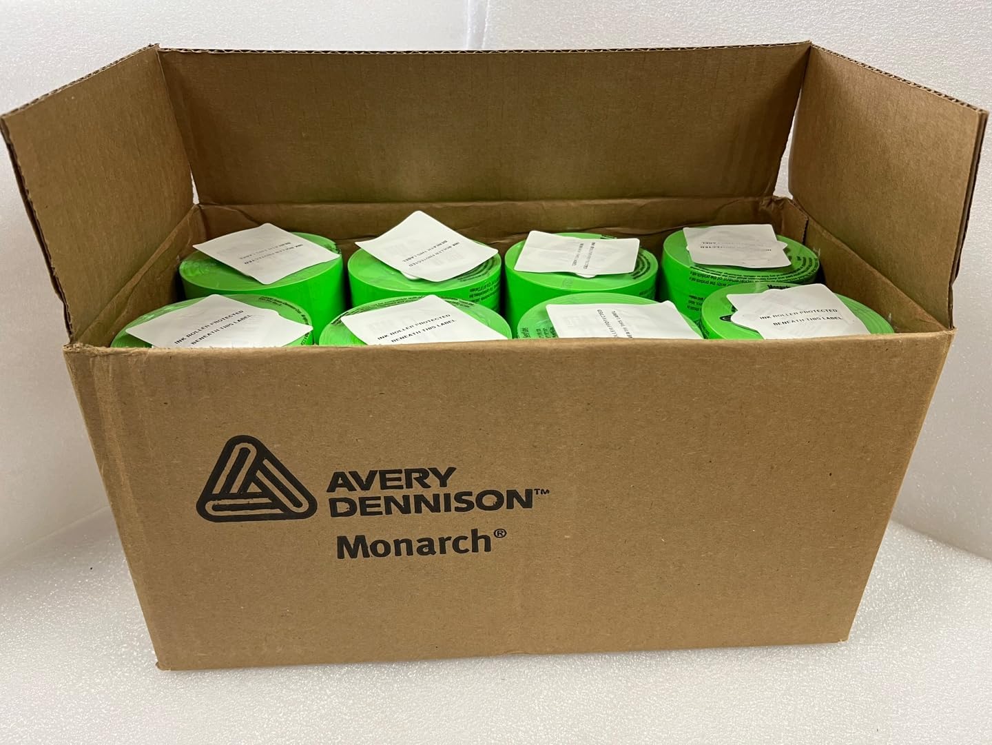 Monarch Genuine 1131 Fluorescent Green Labels 1 Case = 8 Sleeves