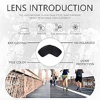 Vista 5 de KUGUAOK Gafas de sol deportivas polarizadas para hombres, para conducir, ciclismo, pesca, gafas de sol 100% con protección UV