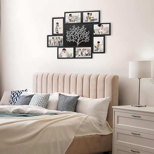 Miniatura 3 de HELLO LAURA - Marco de fotos grande para colgar en la pared, elegante marco de collage de árbol, regalos para familiares y amigos, 4 x 6 pulgadas,