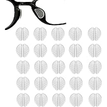 Shudyear 25 Pairs Silicone Glasses Nose Pads, 1mm Ultra-Thin Anti-Slip
