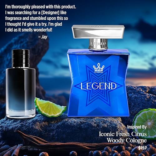 Miniatura 5 de Eternal Legend - Inspirado en la icónica colonia amaderada de cítricos frescos - 3.4 oz (3.4 fl oz) - EDP - Larga duración - Vegano - Ingredientes