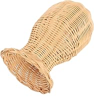 Vista 8 de Soporte de sombrero tejido Soporte de ratán Hat Display Rack Wheels para gorras de béisbol