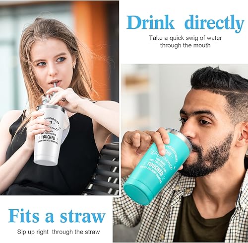 Miniatura 5 de Regalos de agradecimiento para empleados, regalos de agradecimiento a granel, vaso inspirador con texto en inglés "You are Awesome You are Awome",