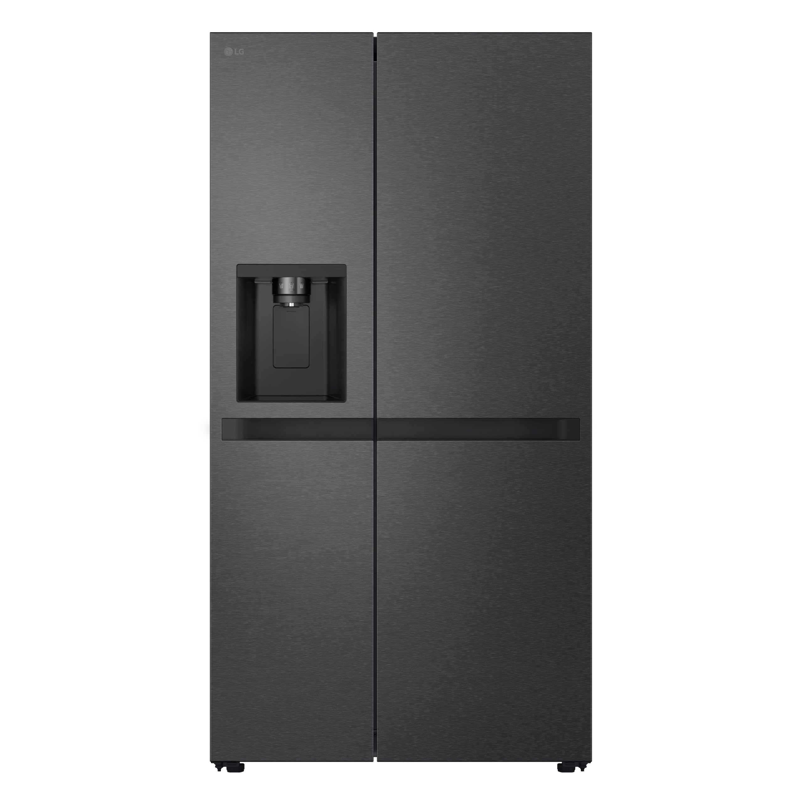 frigorifero side by side nero matto con dispenser acciaio inossidabile