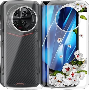 for Doogee DK10 Case, WXPPJ Full Body Protection Shockproof Cover Case, Transparent Soft Silicone TPU Back Cover Bumper Phone Case for Doogee DK10 6.67" - [2 Pieces]