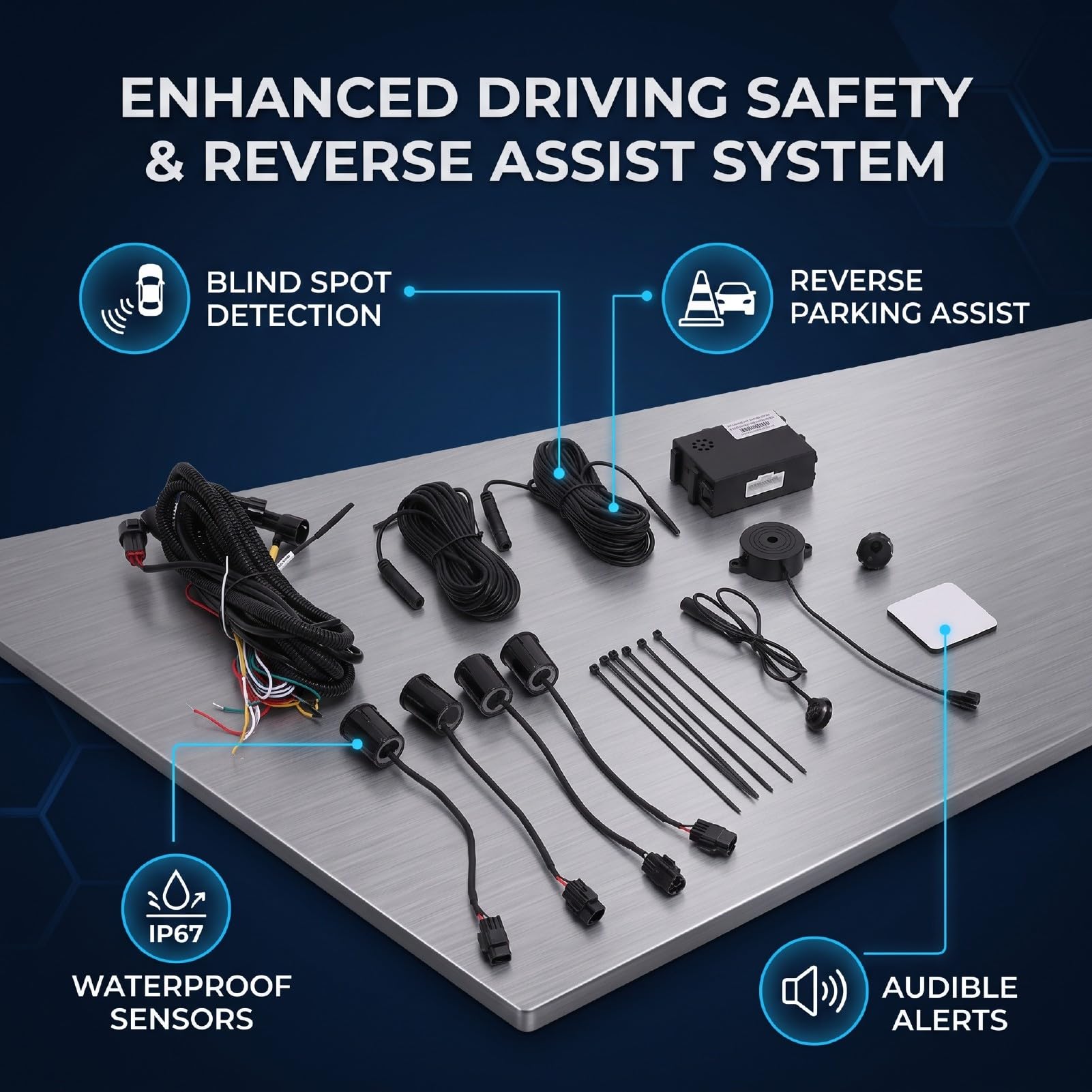 Car Blind Spot Detection System, Ultrasonic Safety Sensors