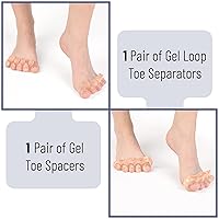 Vista 2 de Dr. JK- Separador de dedos de gel ToePal, 2 pares, espaciadores de dedos, corrector de juanetes