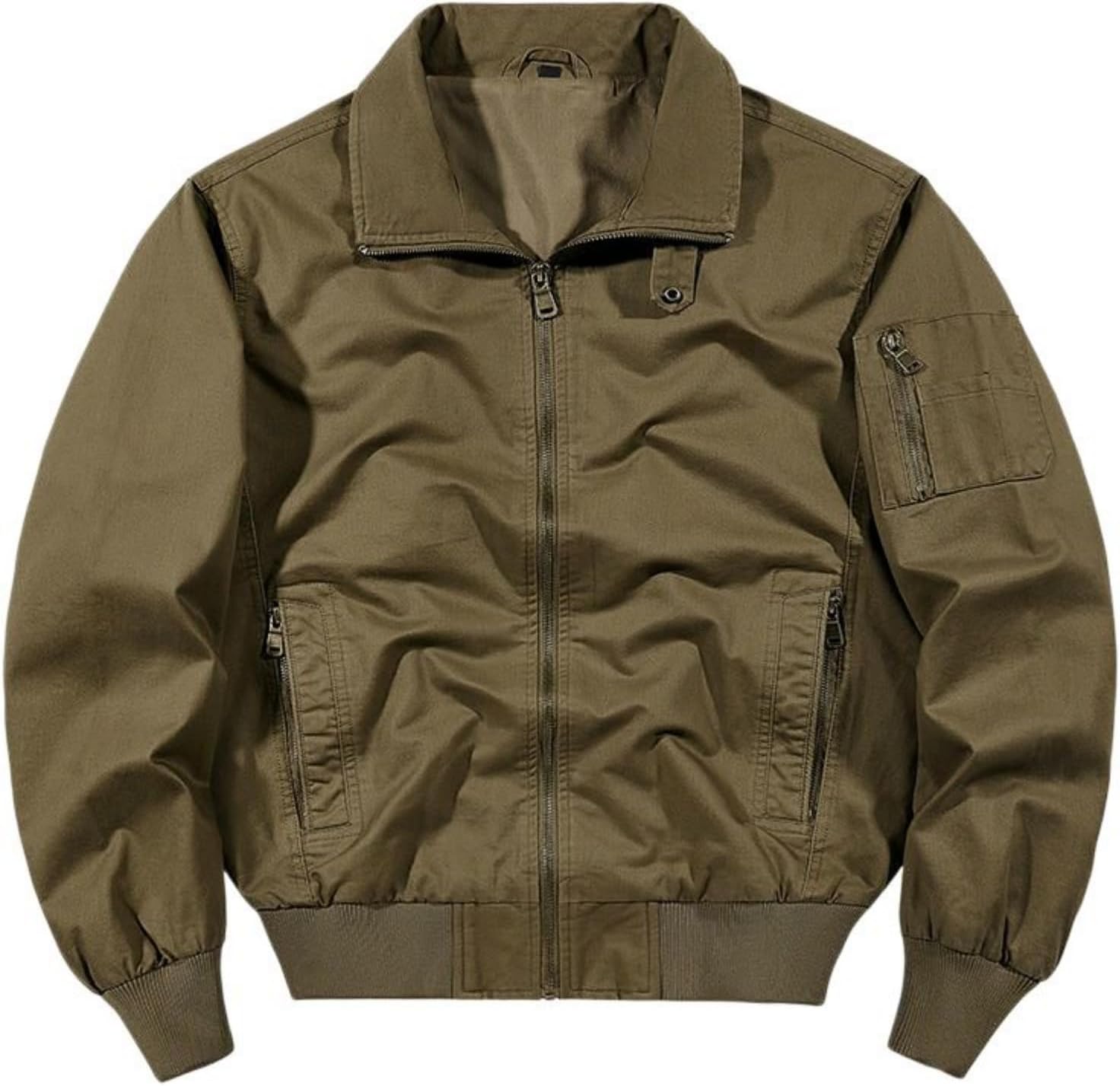 Men’s Autumn Winter American Retro Loose Bomber Workwear Jacket Casual Outerwear