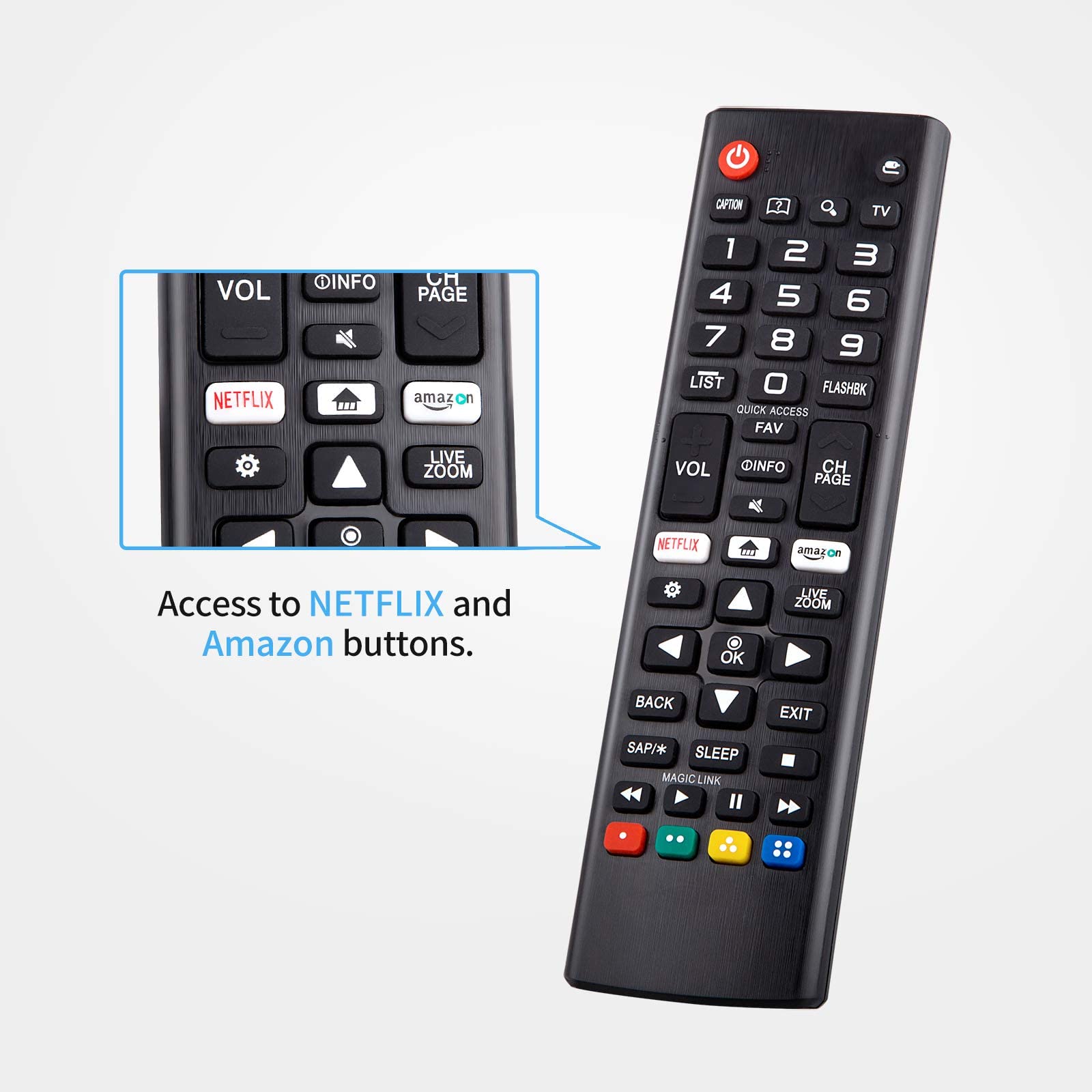 Universal Fernbedienung Für LG Smart TV – Passt Für Viele Modelle Wie AKB75095308, AKB74475401