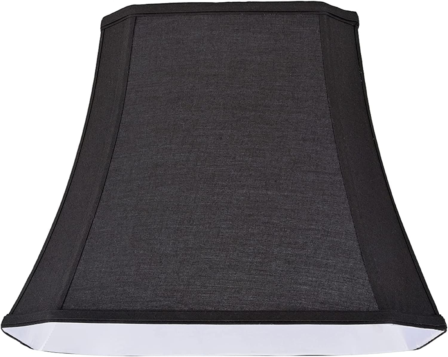 Aspen Creative 34046A, Transitional Oblong Cut Corner Bell Spider Construction Lamp Shade in Black, 12" wide (10" x 12" x 13")