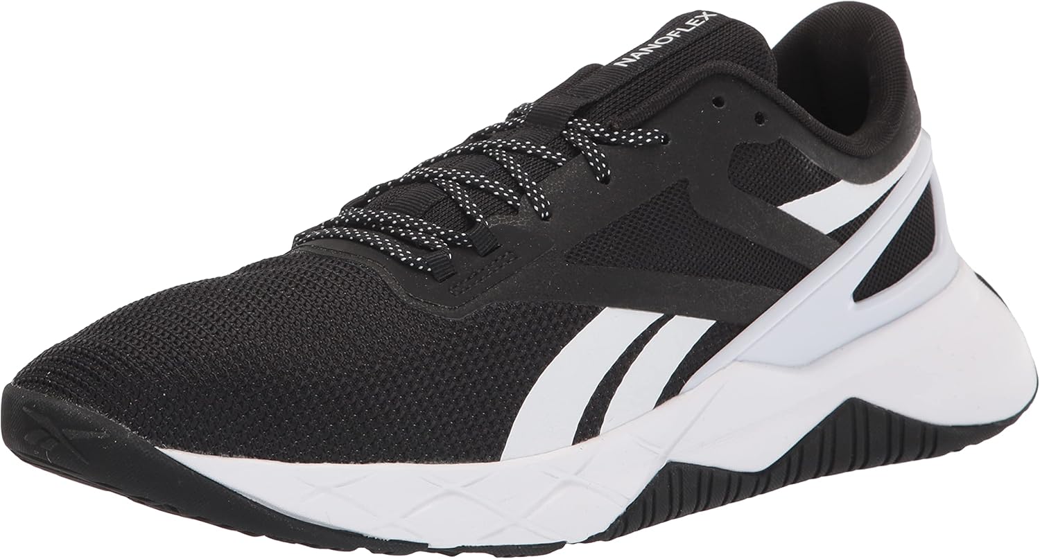 Reebok Men's Nanoflex Cross Trainer, Core Black/White, 9