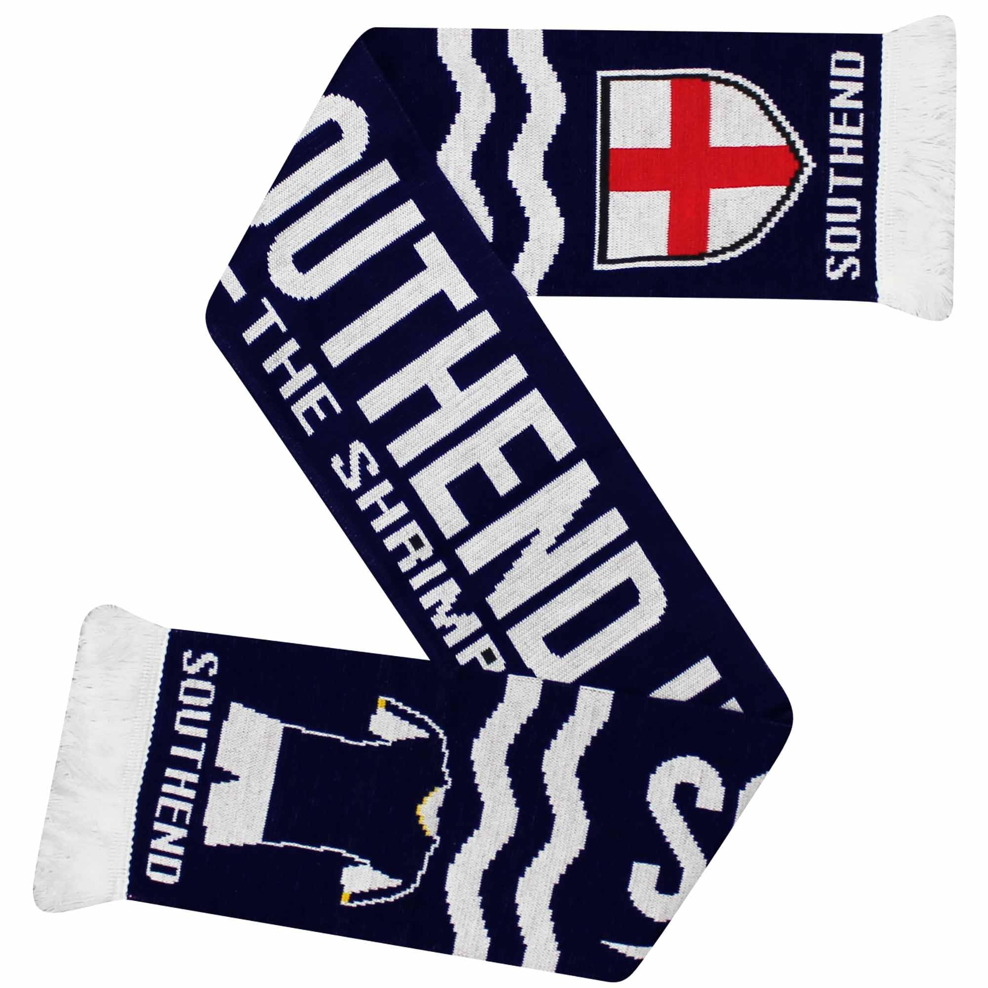 Gifts 4 All Multicolor Southend Utd Football Fans Match Day Scarf - Shrimpers Fan Souvenir