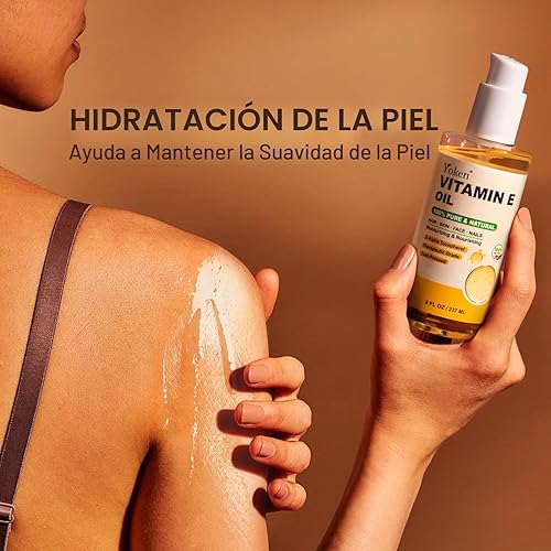 Miniatura 3 de Aceite de vitamina E de 8 onzas, aceite orgánico de vitamina E para la piel, aceites vitamínicos para la cara, aceite perfecto de baño y cuerpo
