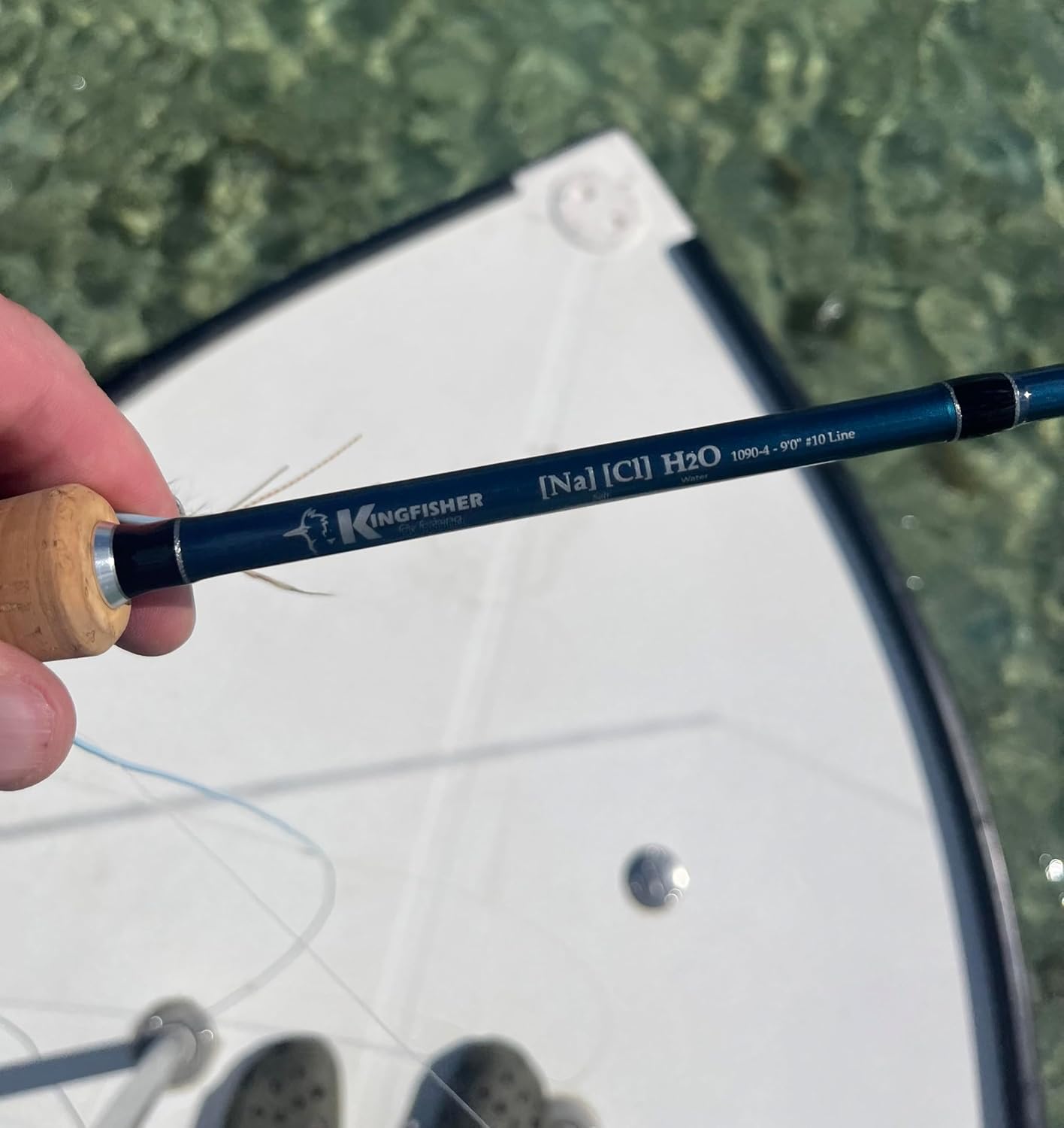 Kingfisher Fly Fishing NACL (Salt) Fast Action Fly Rod - Comes with a Spare Tip and Travel Tube