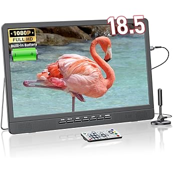 NORTHING 19 Inch Portable TV for Indoor Outdoor,Full HD 1080P Portable TV for Ca
