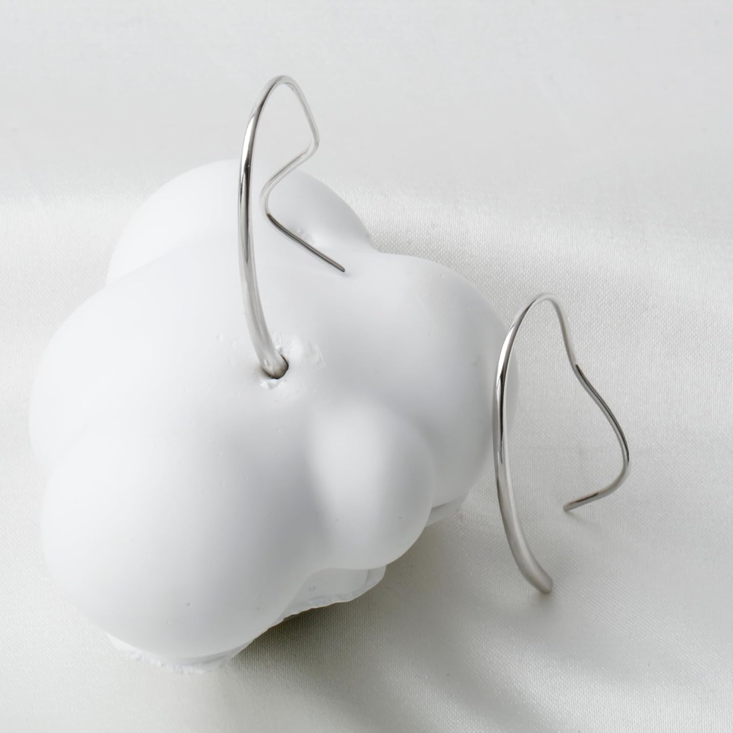 Threader Earrings 925 Sterling Silver Pull Through Hoops Drop Dangle Minimal Everyday Earrings - Image 7