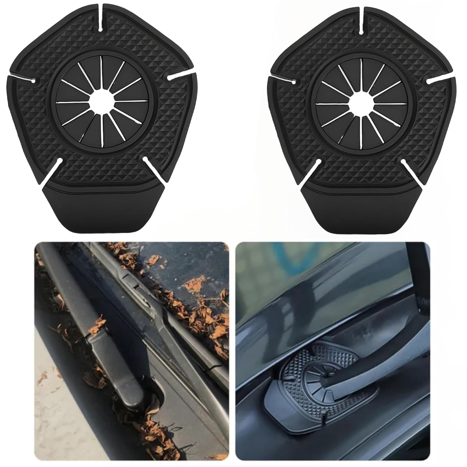 SIMMON AUTOHUB Car Wiper Hole Protector Pad Compatible with Nexon Ev 2025 Year All Models of Ta-ta Universal for Most Vehicles (Black 2Pcs)-image-9