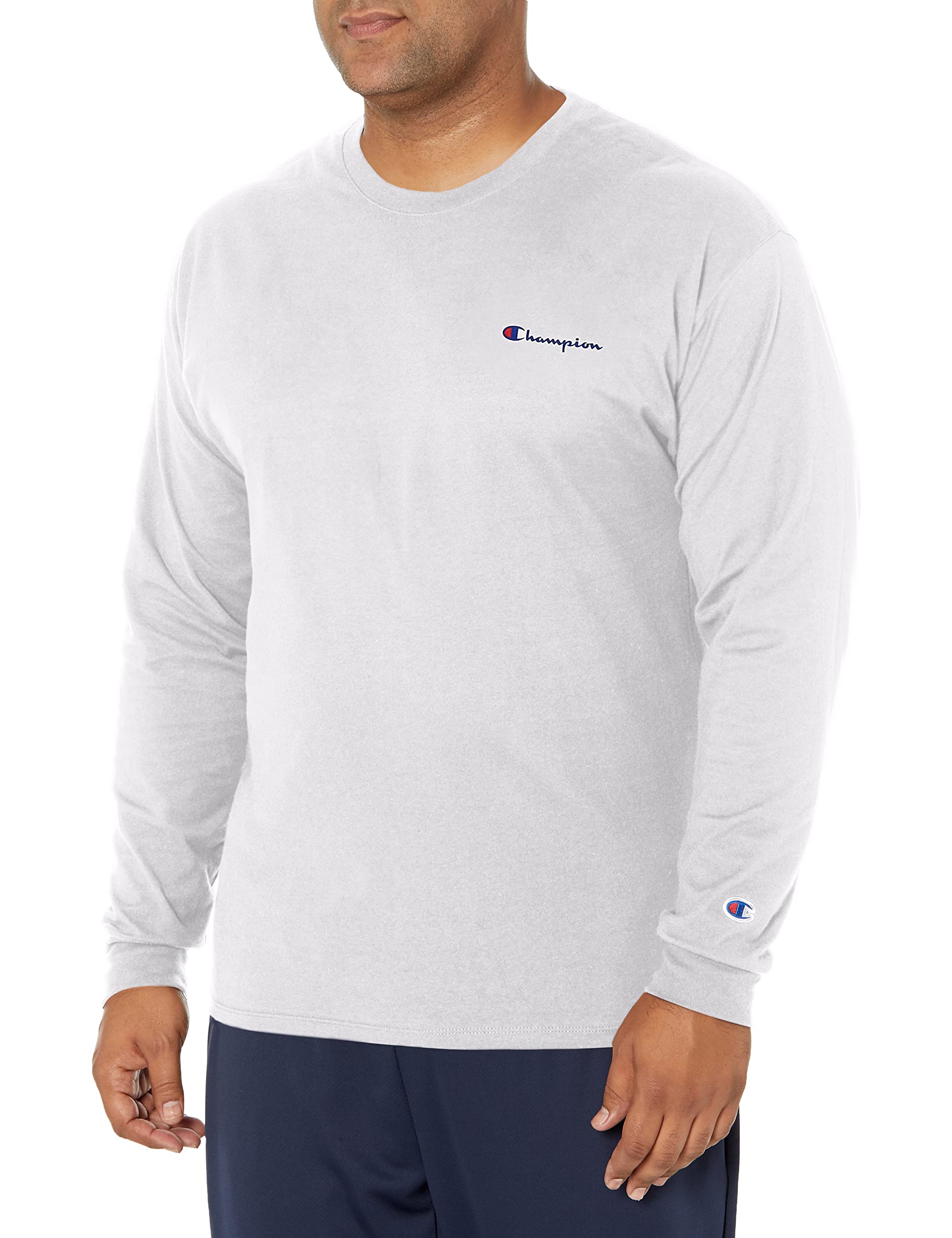Champion Men's Long Sleeve T-shirt, Classic T-shirt for Men (Reg. Or Big &amp; Tall)