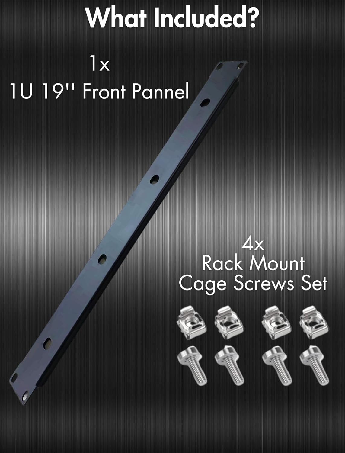 Antenna Mount Front Panel for Wireless Microphone System 4 Antenna Installing on 19'' Flight Rack Cabinate Case (Without Bulkhead)