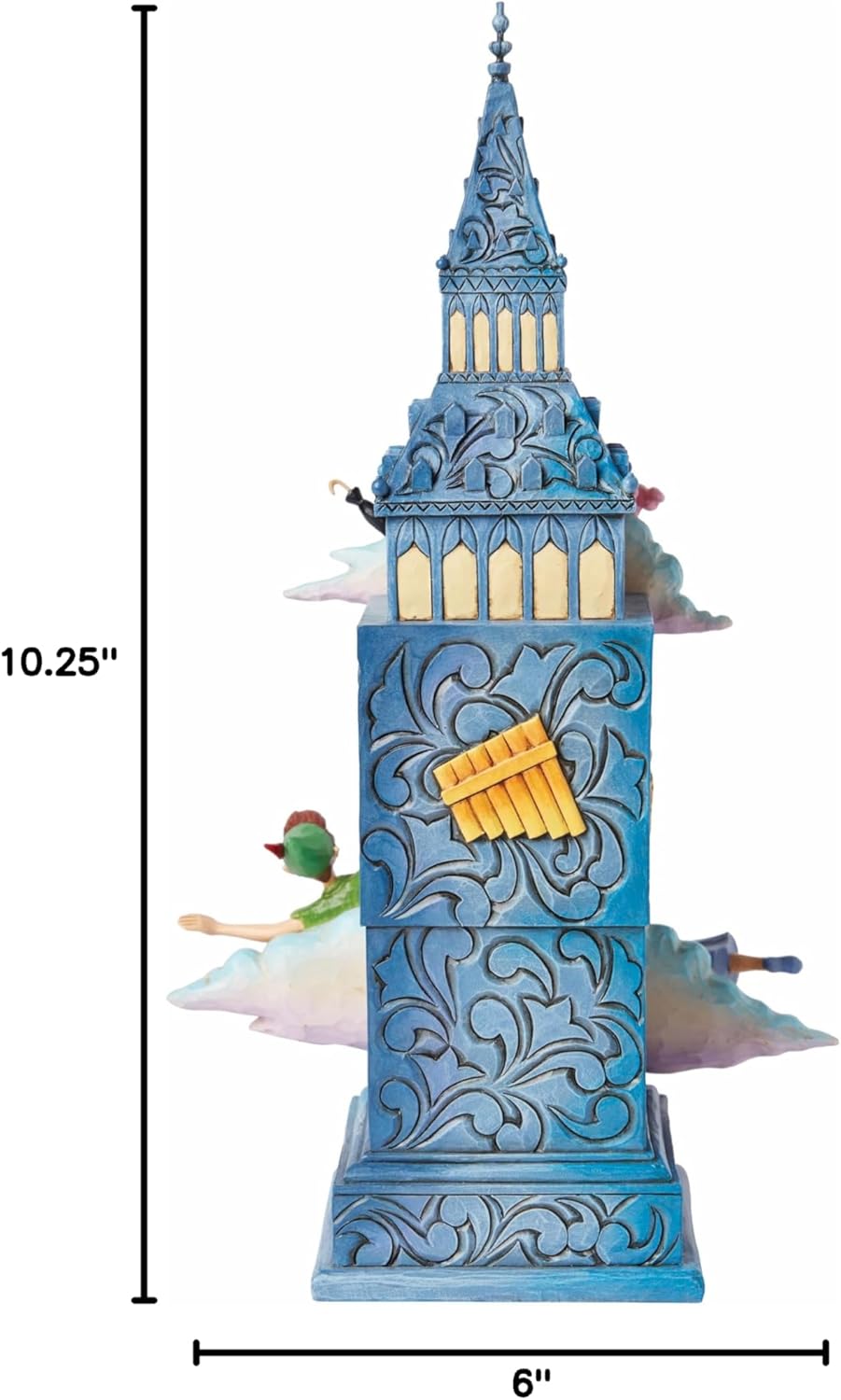 Enesco Disney Traditions by Jim Shore Peter Pan Time to Find Neverland Figurine Clock, 10.25 Inch, Multicolor