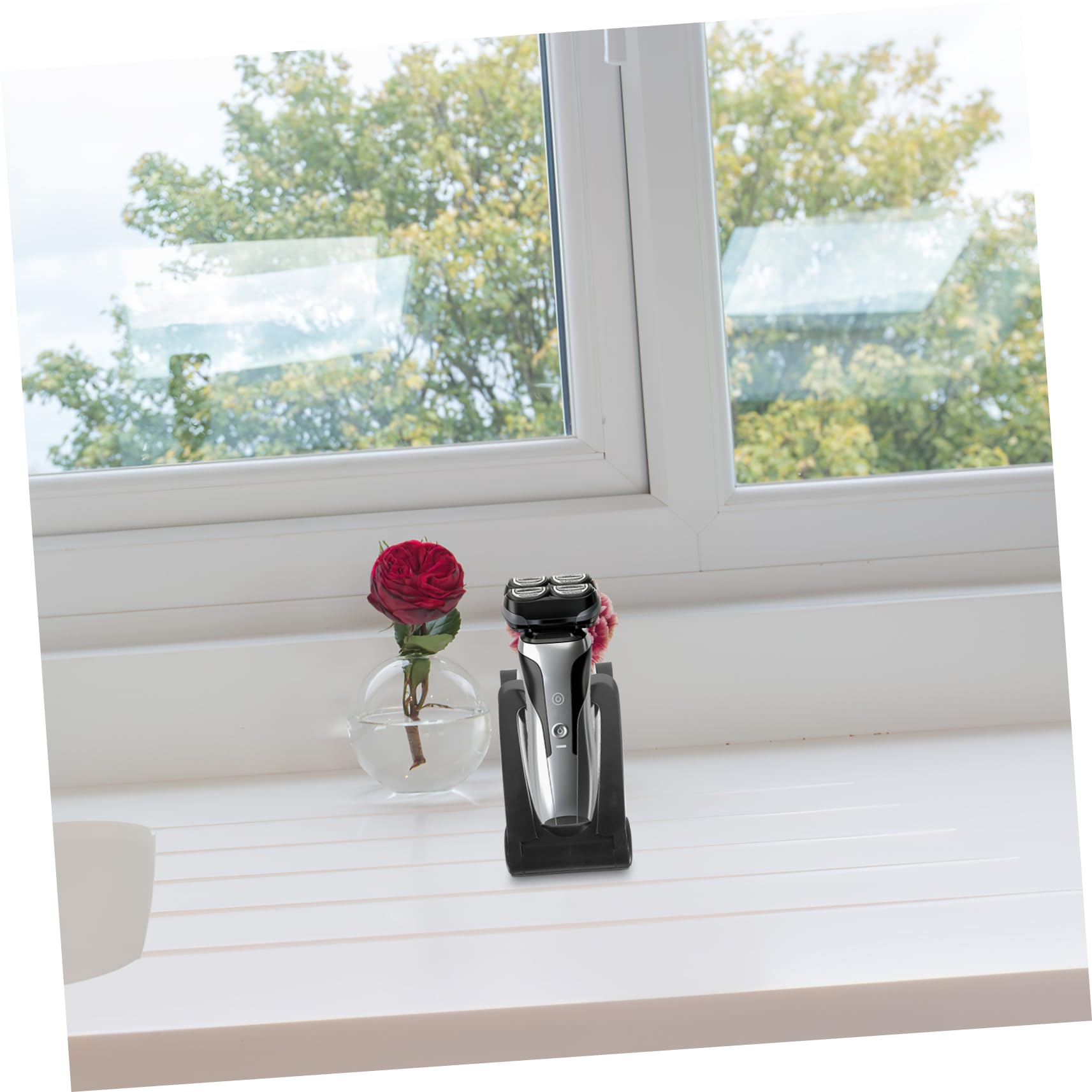 4 Pezzi Rasoio Inossidabile Organizer e Stabile per Personale Casa Compatibile con Vari Rasoio Design Chic e Routine Toelettatura