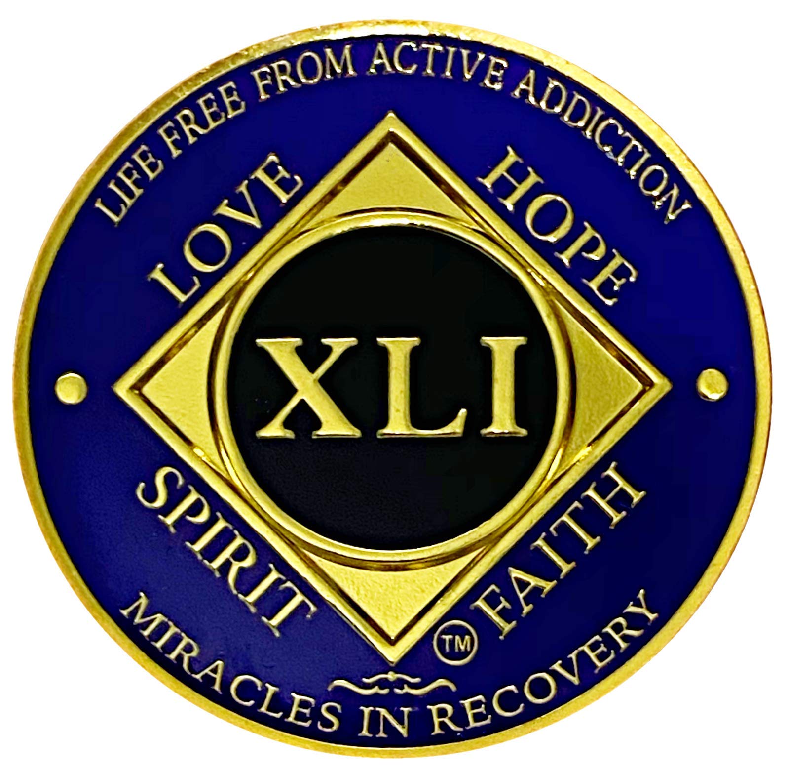 Simply Minimal NA Coins, Years 41-55 Narcotics Anonymous Medallions