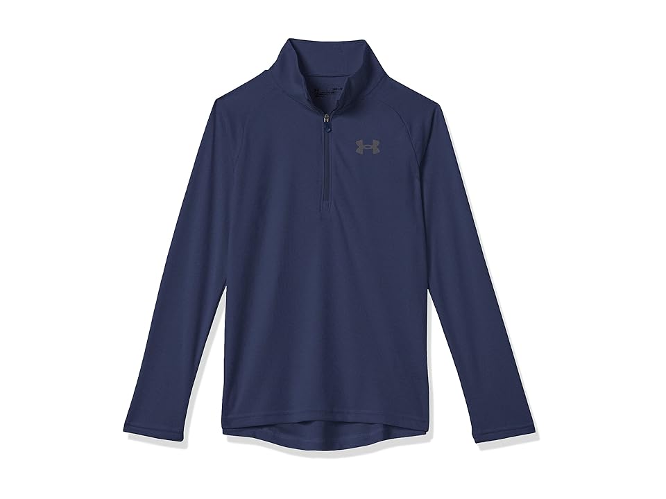 Under Armour Kids Tech 2.0 1/2 Zip (Big Kids) (Midnight Navy/Black) Boy's Clothing INTERNATIONAL SHIPPING