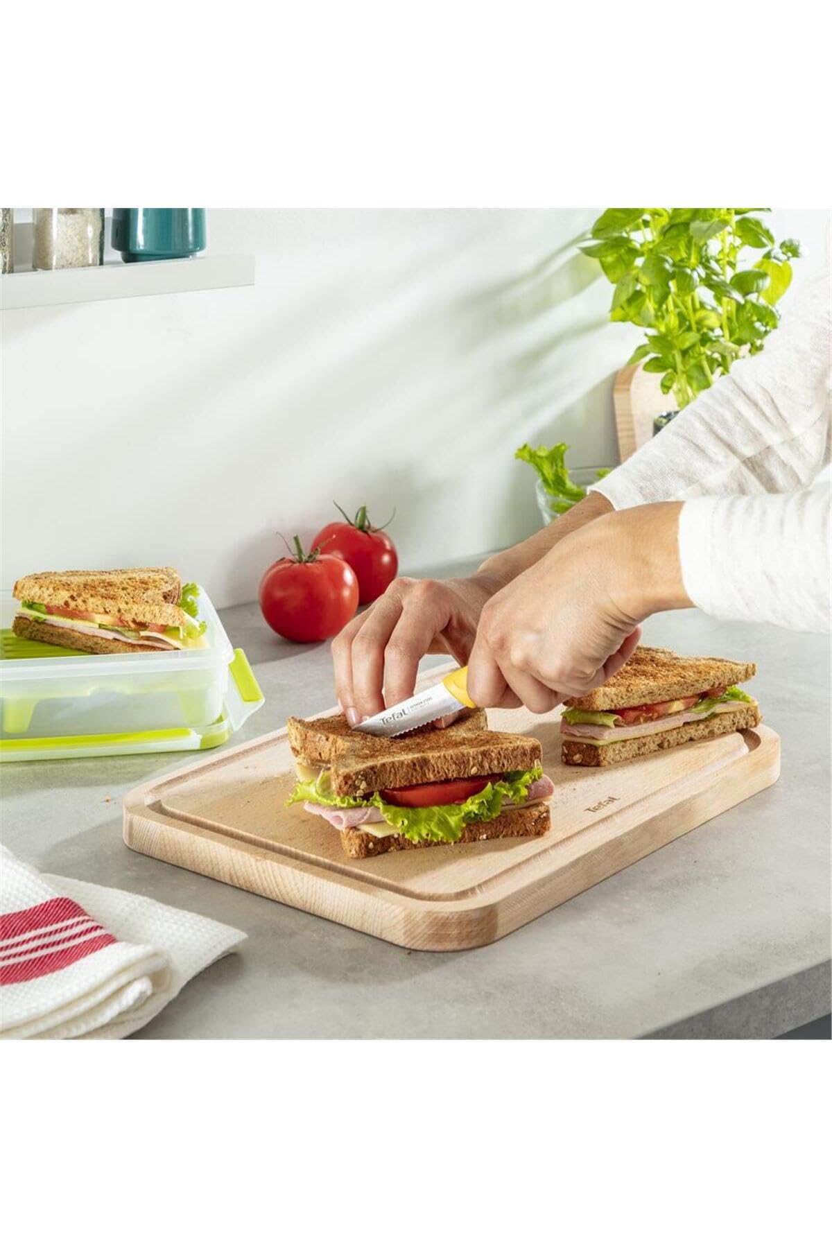 Tefal K27321 Colorfood soyma bıçağı 8 cm | dişli | Alman paslanmaz çelik | çok yönlü | korozyona dayanıklı | ergonomik | güvenli | sarı