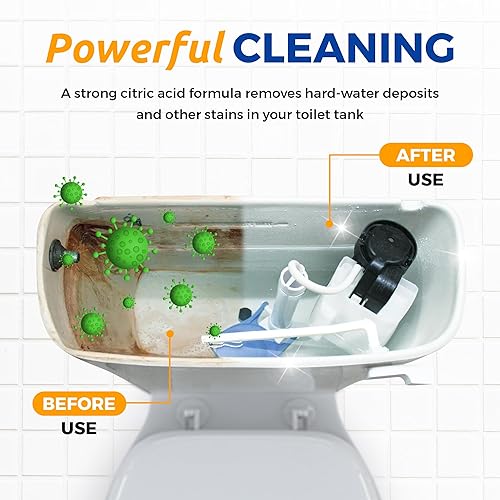 Miniatura 4 de Bastion Limpiador de tanque de inodoro, 6 usos. (*No apto para inodoro*) elimina el óxido, los depósitos minerales, las manchas de agua dura y la