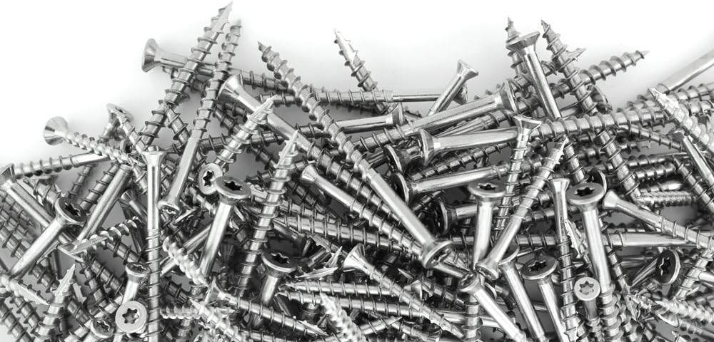 Deckfast Stainless Steel Trim Head Screws - 3000 Bulk Pack 305 Stainless Steel #7 x 2-1/4