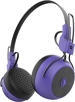 Retro Wireless Headphones with Mic for Work, Bluetooth 6.0 Headset with ANC Noise Cancelling Mic,Dual Device Connection&60H, Lightweight Portable Wireless Headset for Travel PC Laptop-Periwinkle Blue