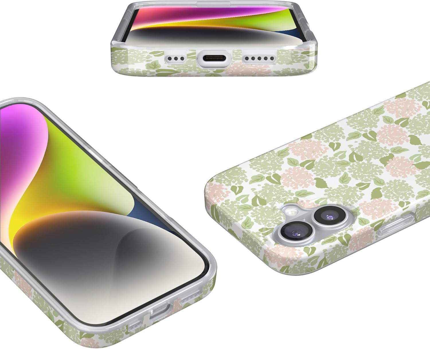 Casely iPhone 17 Case | Hydrangea Haze | Floral Garden | Compatible with MagSafe | Classic Ultra Thin Design