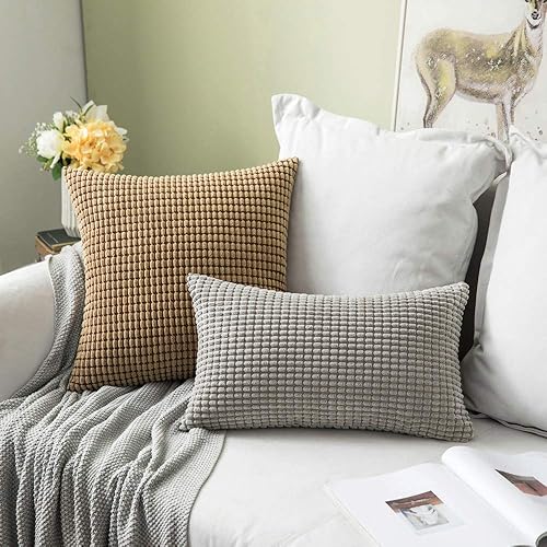 Vista 82 de MIULEE - Fundas de almohada decorativa Funda de cojín suave y sólida para sofá cama Dormitorio.