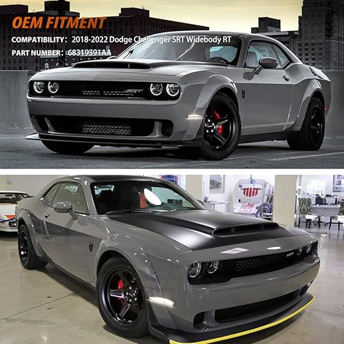 Miniatura 8 de ADIIL Luces de posición laterales LED de repuesto para Dodge Challenger SRT Widebody RT 2018-22 blanco LED guardabarros delanteros OEM Fit
