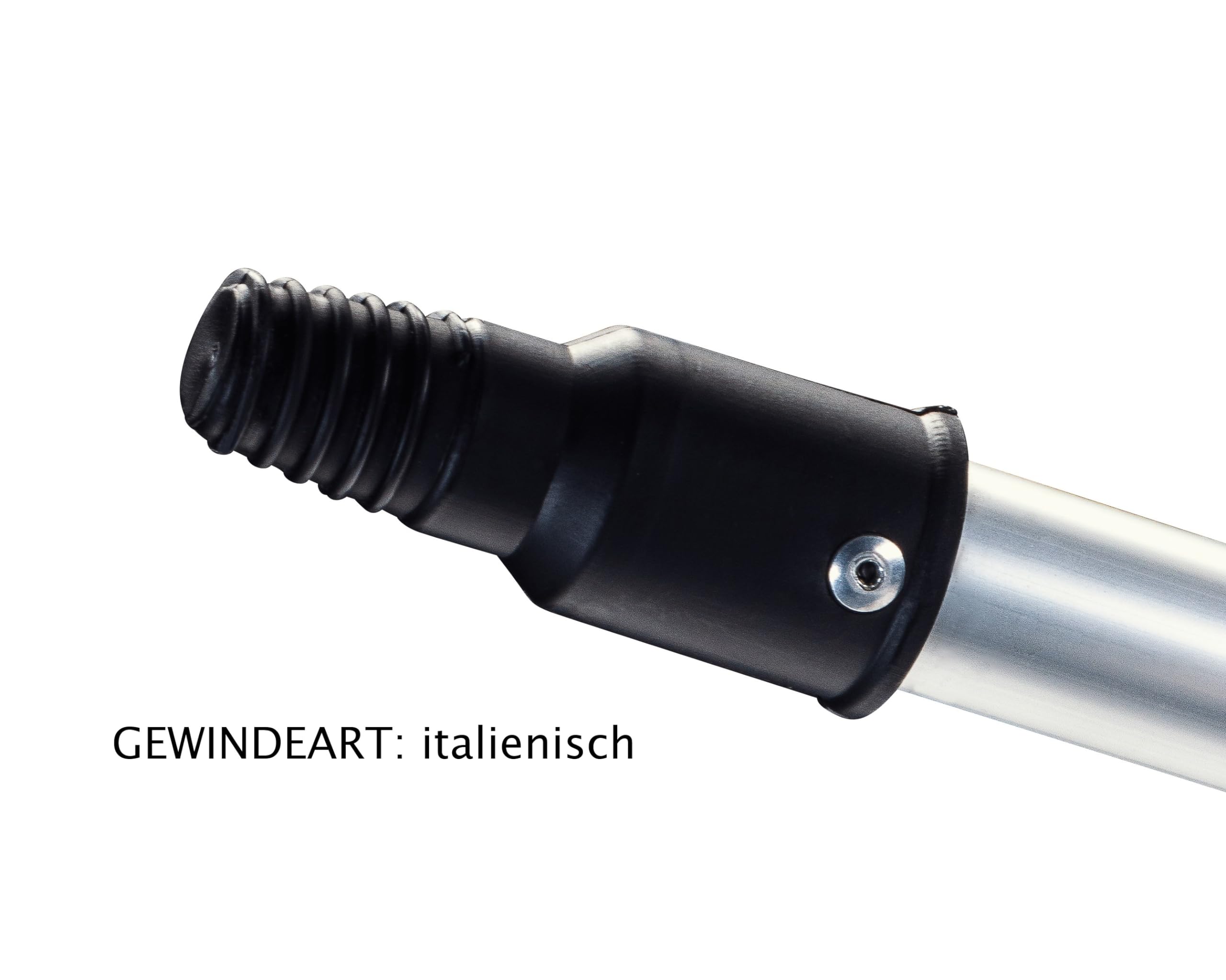 Neustanlo Eckbesen 2.0 | Teleskopstiel 4 m mit Schnellspannsystem & Soft-Touch Handgriffen | italienisches Gewinde | für schwer erreichbare Ecken | Haus- & Gartenreinigung