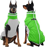 Vista 55 de Chaqueta de invierno para perro, acogedora y reflectante, impermeable, resistente al viento, cálida prenda para mascotas, cómoda ropa de forro polar