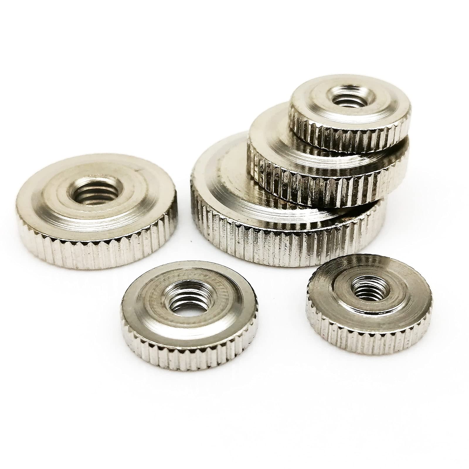 M3 M4 M5 M6 M8 M10 Verzinkt DIN466B GB806 Gekartelde Duim Moer Iinstrument Hand Draai Moer 3d printers Onderdelen Gordijn Muur(M3 5pcs