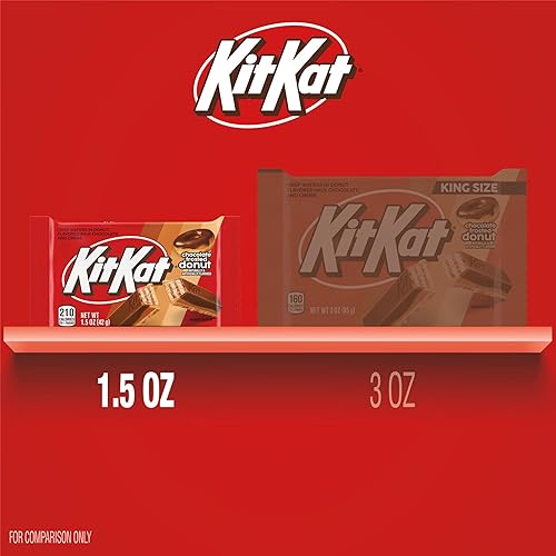 Miniatura 4 de KIT KAT Barras de caramelo de oblea con sabor a dona de chocolate, 1.5 onzas (24 unidades)