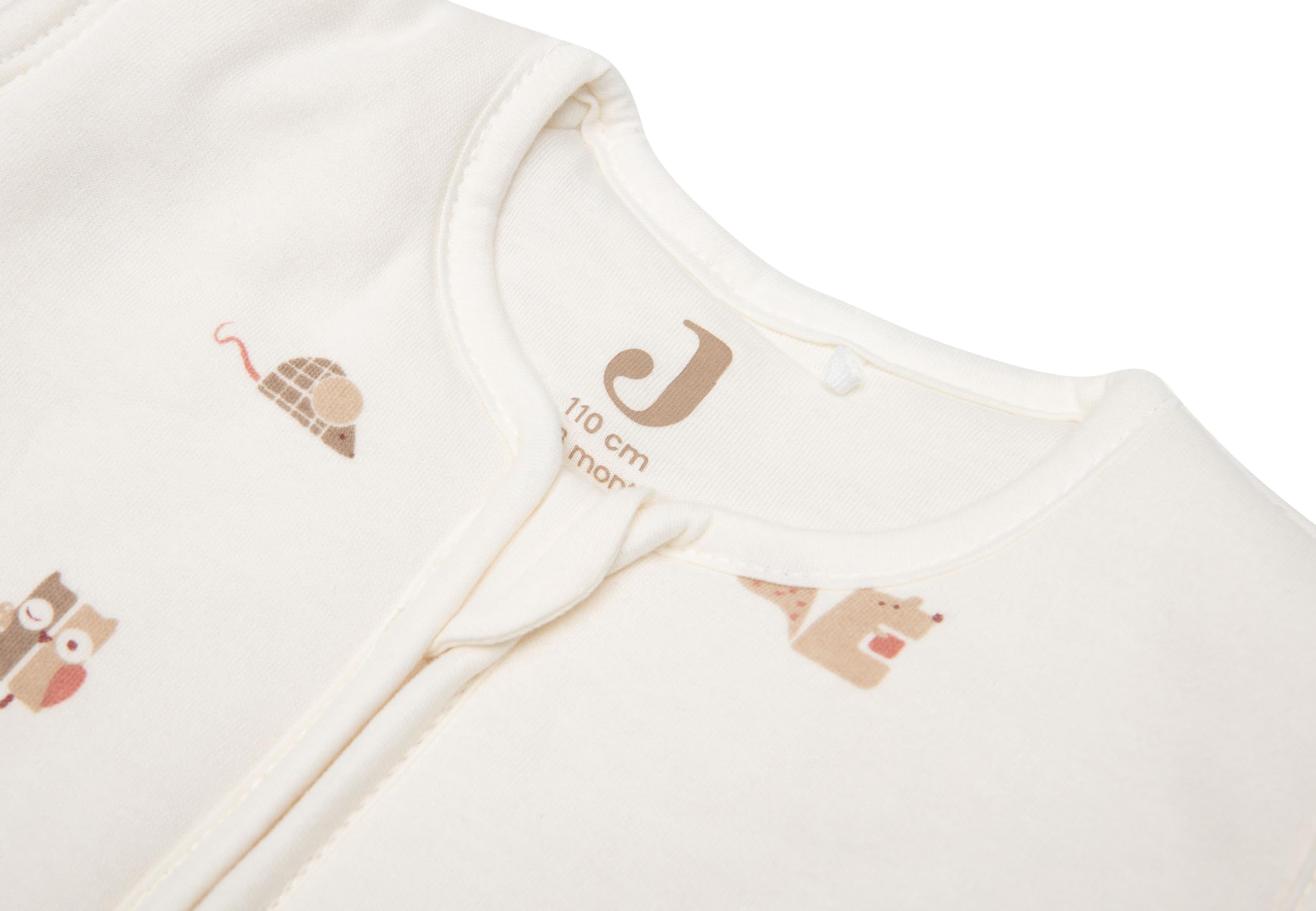 Jollein Śpiwór niemowlęcy – 110 cm – Animal Friends – bawełna – 2,5 do 3,5 TOG – zdejmowane rękawy – certyfikat Öko-Tex – śpiwór dla niemowląt – śpiwór zimowy – również na wiosnę i jesień