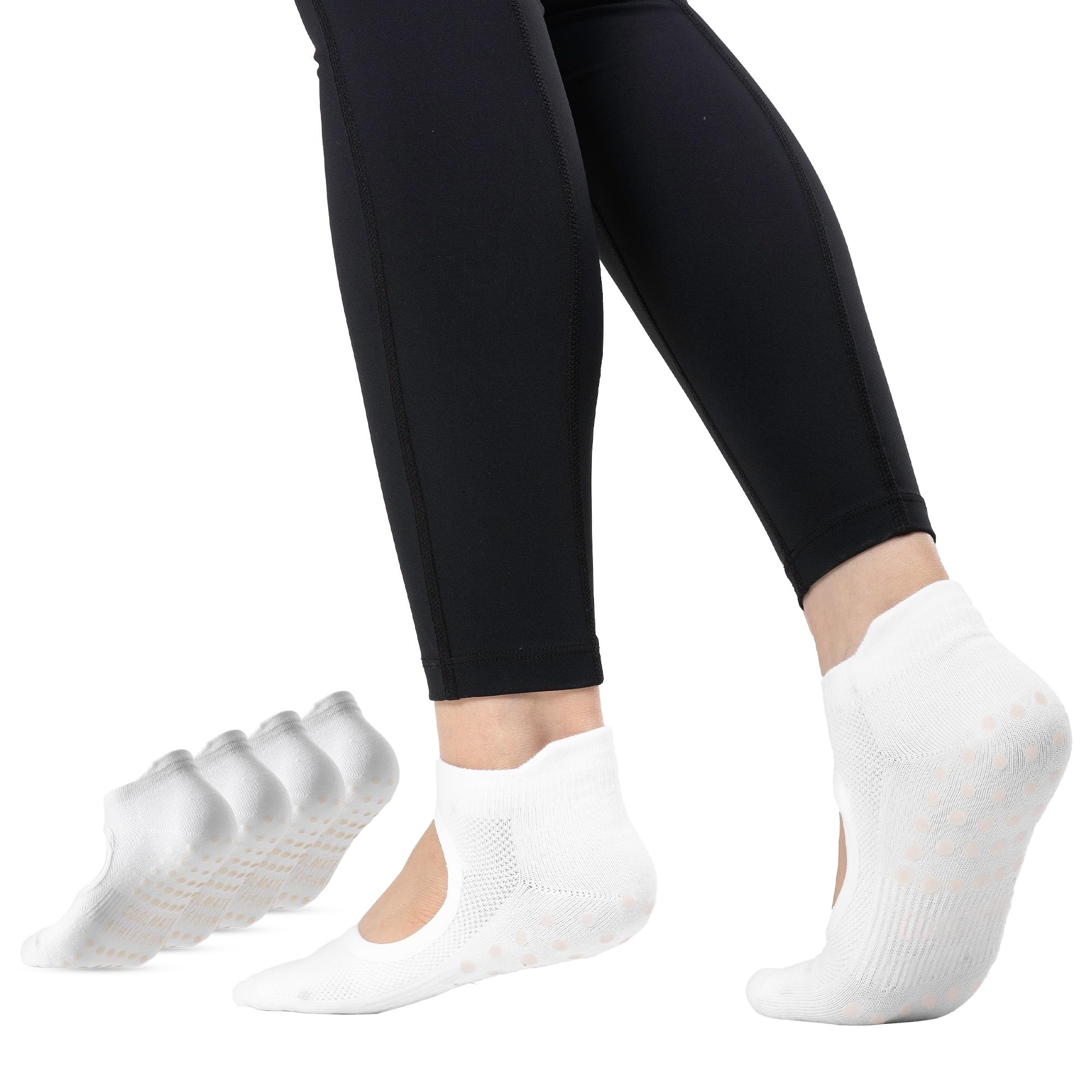 CoolMate Pilates Socks with Grips for Women, Non Slip Yoga Socks