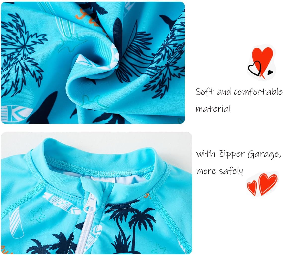 UMELOK Baby Boy Swimsuit UPF 50+ Sun Protection Rash Guard Swimwear