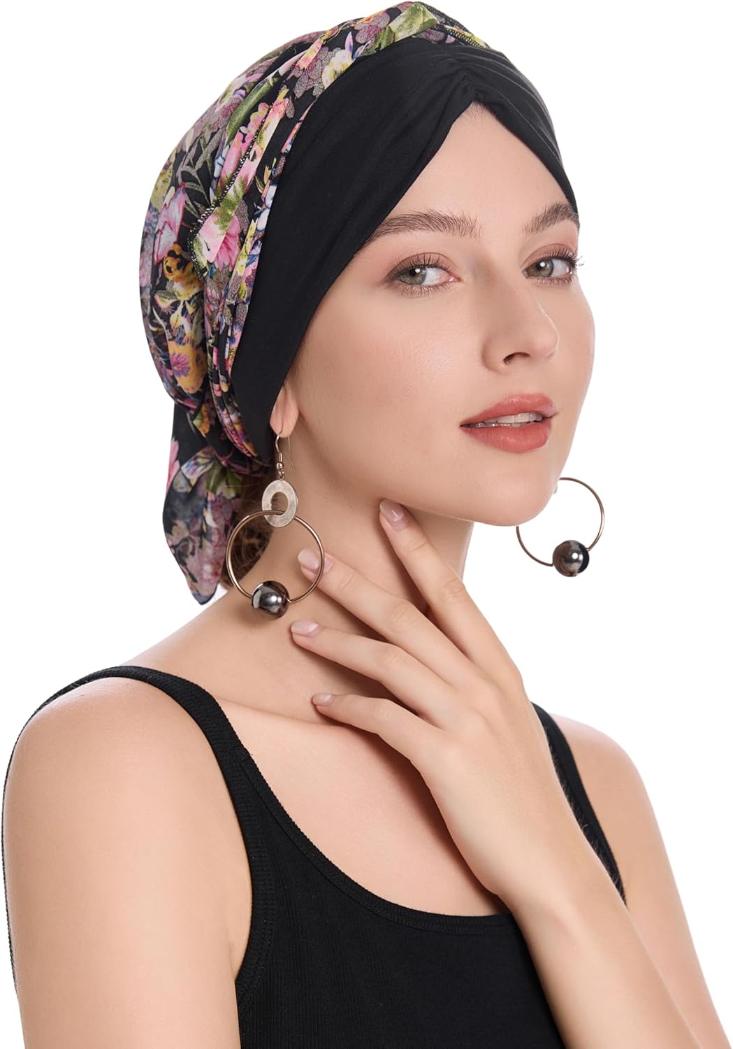 ZLYC Chemo Headwear Head Scarf Headwraps Long Head Covering Lightweight Beanie for Women - Image 3