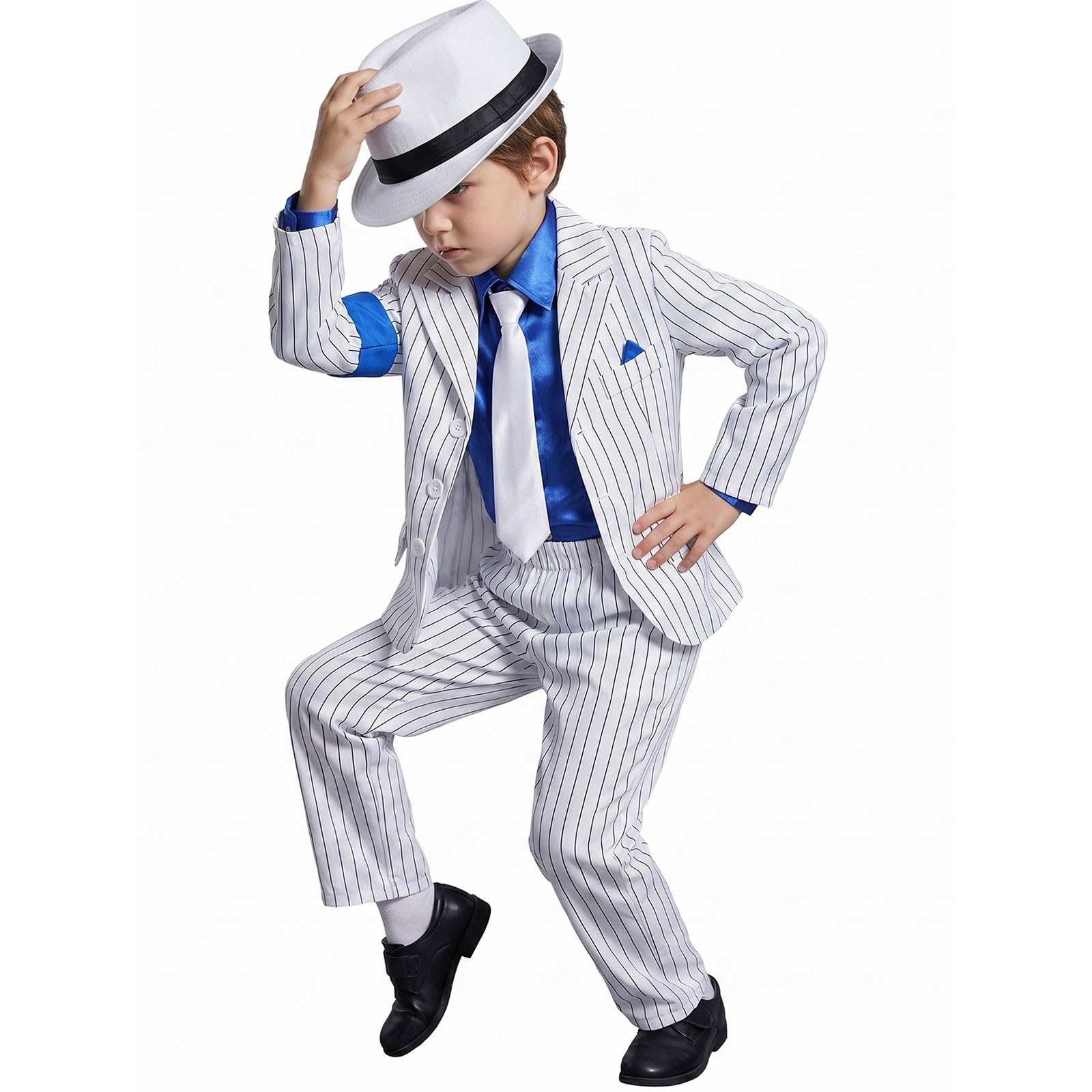 Generico Popstar Costume Bambino, Costume Popstar Bambino, Vestito Rockstar Carnevale 3-12 Anni