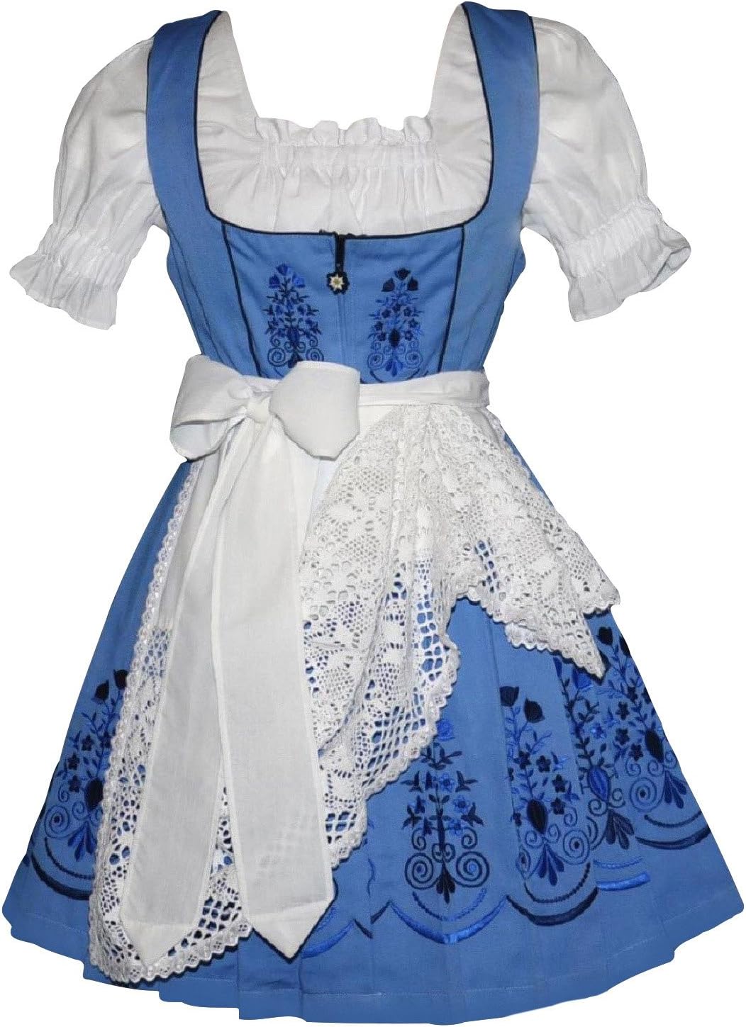 Dirndl Trachten Haus 3-Piece Short German Wear Party Oktoberfest Waitress Dress