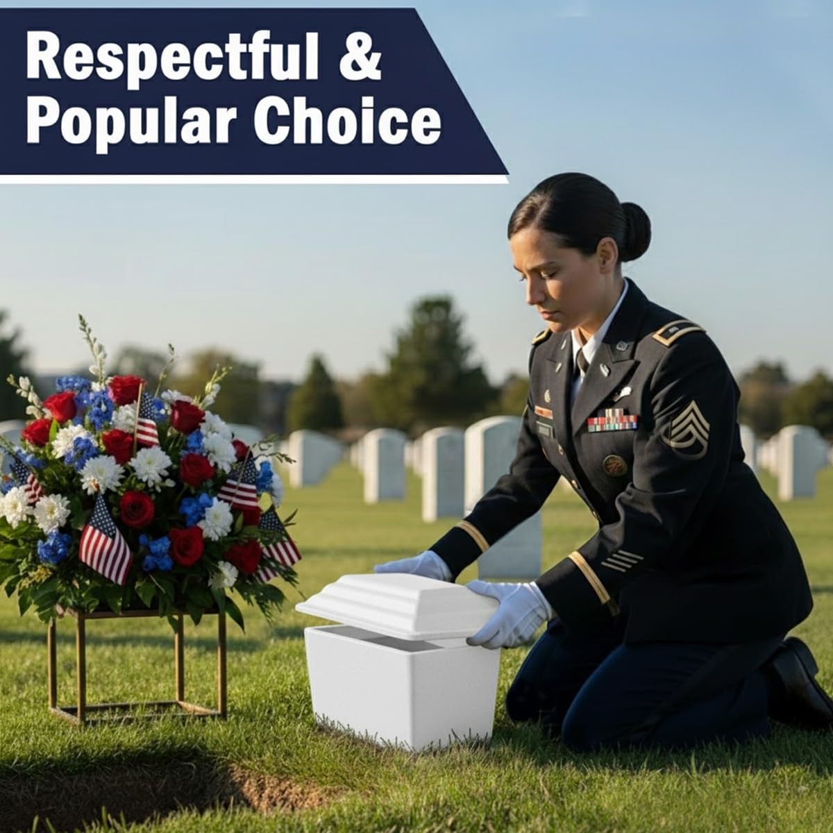 Urn Vault for Cremated Remains Supports Structured Placement & Stable Enclosure - Ash Holders for Human Provide Organized Storage - White Cremation Vaults for Ground Burial & Memorial Use of Remains