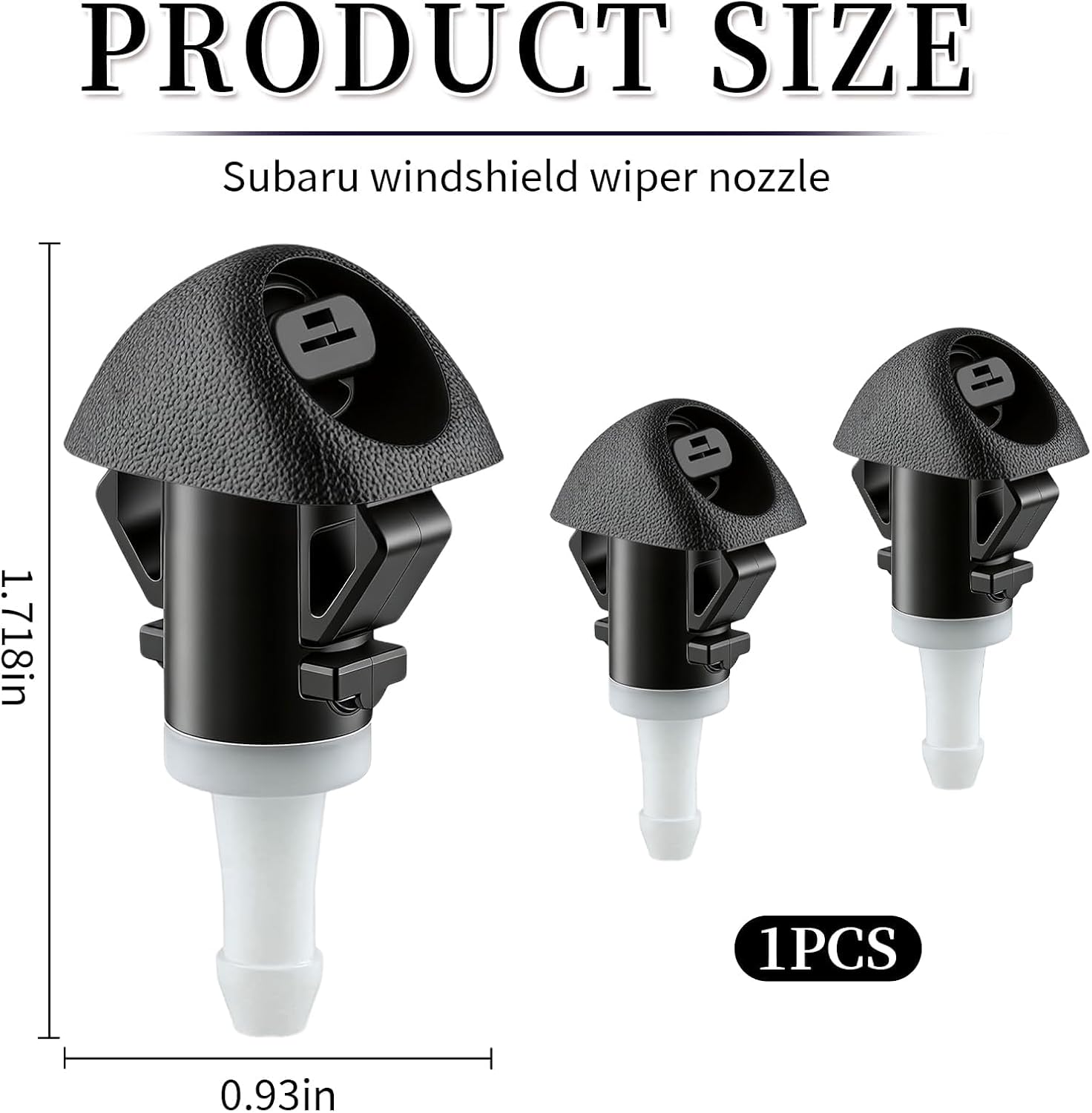2 Pcs Windshield Washer Nozzles Compatible with Subaru 2009-2018, Fits 86636SG000 86636AJ1