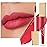 Oulac Matte Liquid Red Lipstick for Women, Long Lasting Lipstick Waterproof Lip Stain, No Transfer, Creamy High Pigmented Formula with Rose Oil, Vegan & Cruelty-Free, Light Red M08
