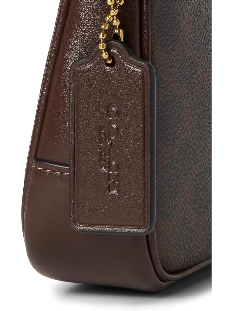 Brown COACH Plaza Bag In Signature Canvas